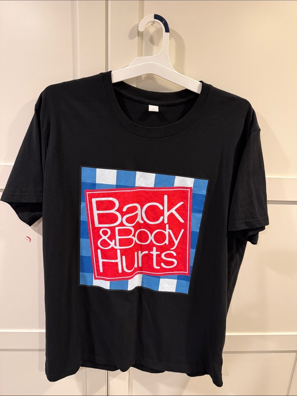 Back & Body Hurts Black Graphic T-Shirt